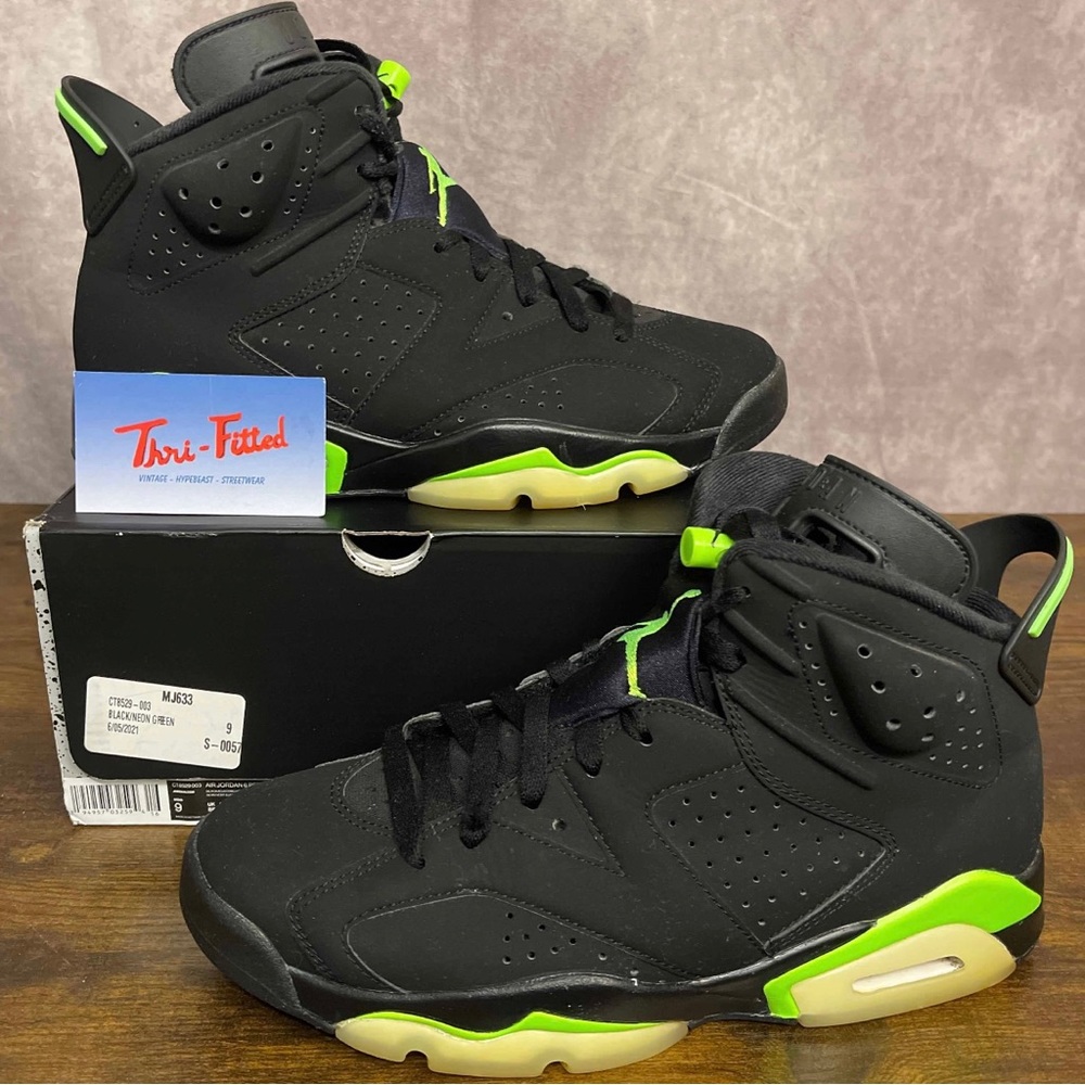 Jordan 6 Retro Electric Green 2021 Size 9 GT8529-003 Neon Green OG Men’s Sneaker